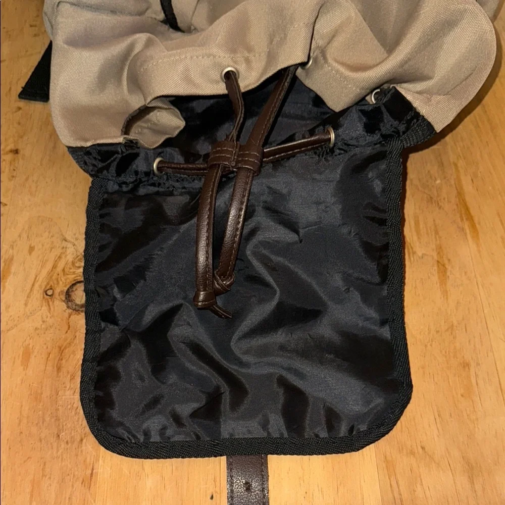 Sierra Club khaki beige lightweight Canvas Backpack Rucksack - Picture 6 of 7